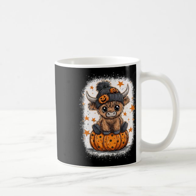 Mug Retro Halloween Vache Citrouille Automne Vache Tha (Droite)