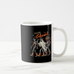 Mug Retro Howdy Ghouls Skeleton Cowboy Western Rodeo H