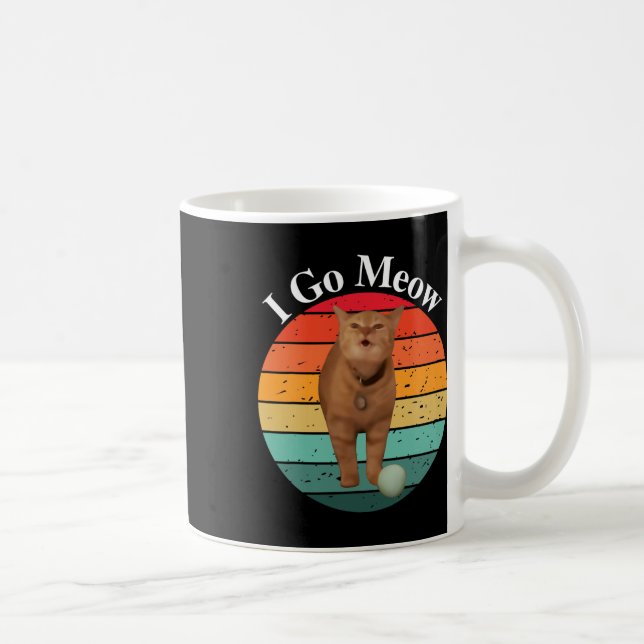 Mug Retro I Go Meow Funny Chat chanter mème (Droite)