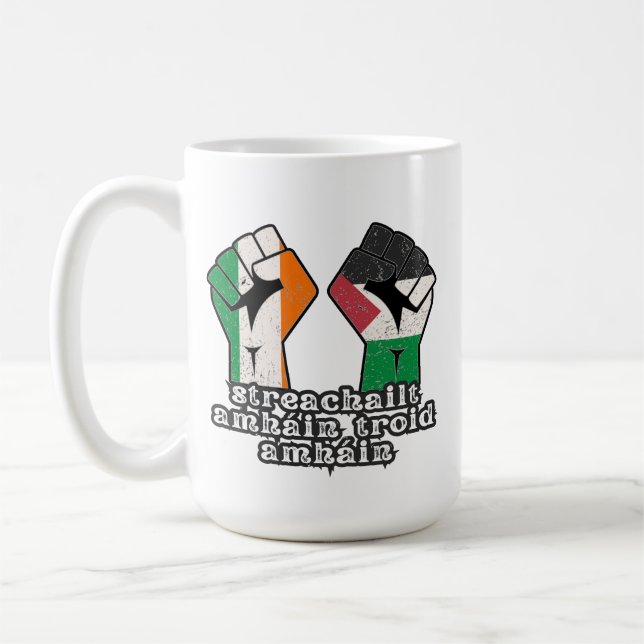 Mug Rétro Irlande Palestine Solidarité Première révolu (Gauche)