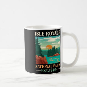 Mug Rétro Isle Royale Parc National Établi 1940 Randon