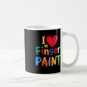 Mug Rétro J'adore Peindre au Doigt Couple Mignon Drôle