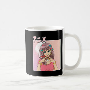 Mug Rétro Japonais Anime Girl Vaporwave Aesthétique ro