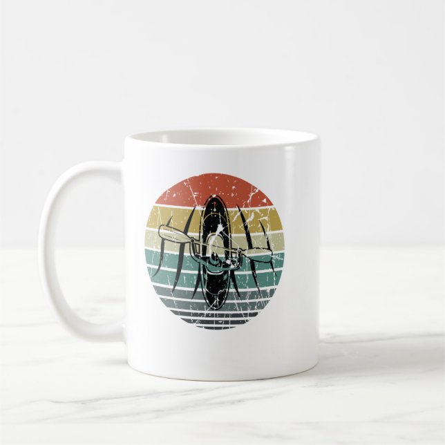 Mug Rétro Kayak Canoe Lover Funny Kayaking Paddling Ka (Gauche)