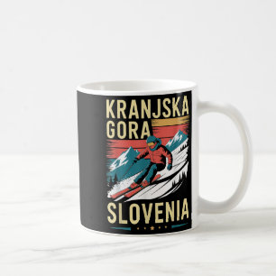 Mug Retro Kranjska Gora Slovénie Station de ski, Alpin