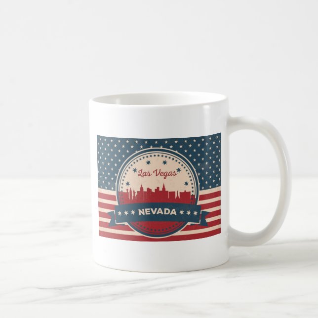 Mug Retro Las Vegas Skyline (Droite)