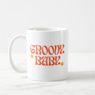 Mug Retro les années 70 moutarde Orange Hippie Super b