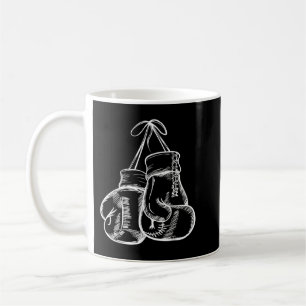 Mug Retro Love White Boxing Gants Cadeaux Boxer Cadeau