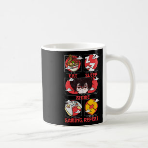 Mug Rétro Manger Dormir Anime Jeux Répéter Kawaii Anim