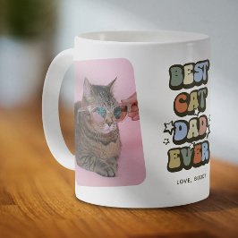 Mug Retro Meilleur Chat Papa Ever 2 Photo