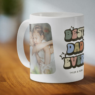 Mug Retro Meilleur papa Ever 2 Photo