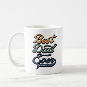 Mug Retro Meilleur Papa Jamais Photo Fête des pères No