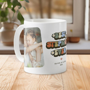 Mug Retro Meilleur Stepmere Ever 2 Photo
