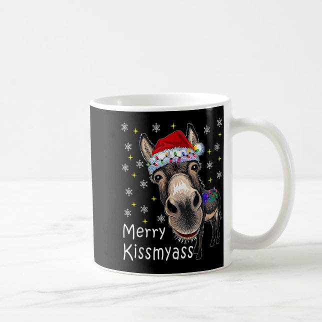 Mug Retro Merry Christmas Light Merry Kissmy Funny  (Droite)