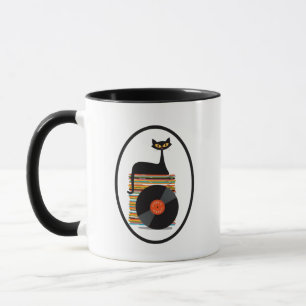 Mug Retro mid Century moderne chat noir avec bacelite