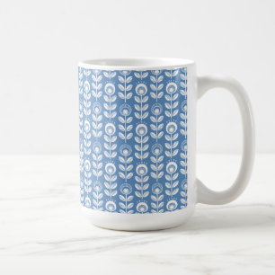 Mug Rétro motif bleu scandinave