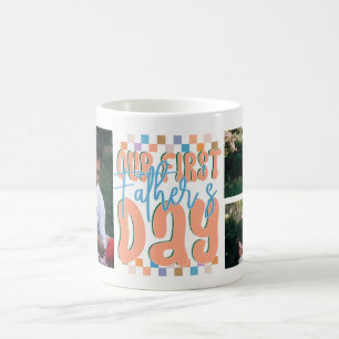 Mug Rétro Notre première fête des pères 3 Photo person