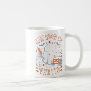 Mug Retro Nurse Ghost Halloween Vaccine Dit Boo À