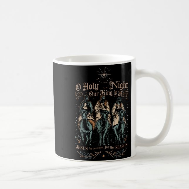 Mug Retro O Holy Night Our King Is Here Christian Reli (Droite)