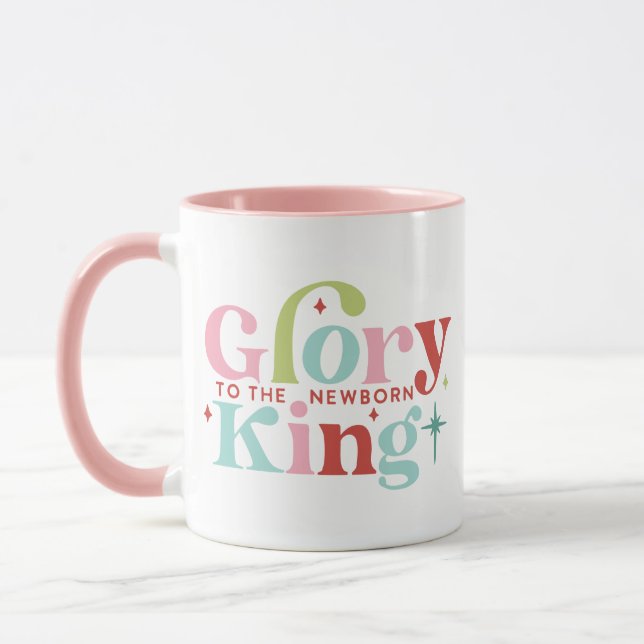 Mug Retro Pastel Glory au nouveau-né roi (Gauche)