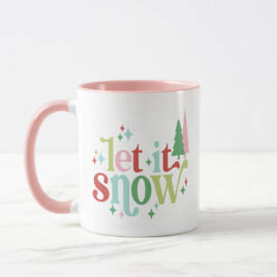 Mug Retro Pastel Laissez-le neiger