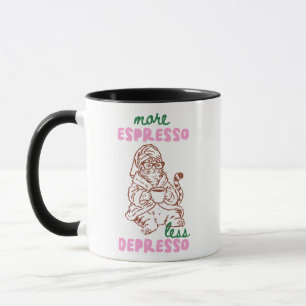 Mug Retro Plus d'Espresso Moins de Dépresso Chat Café