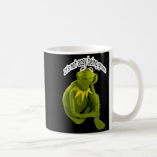Mug Retro Quote Its Not Easy Being Green Funny Frog An (Droite)
