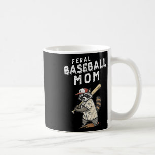 Mug Retro Raccoon Feral Baseball Maman Trash Panda Spo