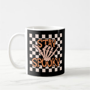 Mug Retro Super À damiers Séjour Éffrayant Halloween