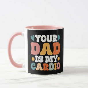 Mug Retro Super Votre Père Est Mon Cardio