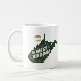 Mug Retro Travel Iconic West Virginia Graphic