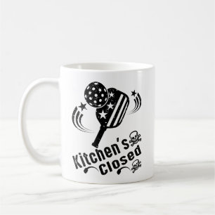 Mug Retro Vintage Funny Pickleball Cuisine fermée