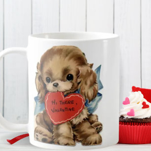 Mug Retro Vintage Puppy Love Valentine's Day