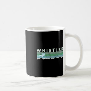 Mug Retro Whistler Bc Canada Skiing en détresse