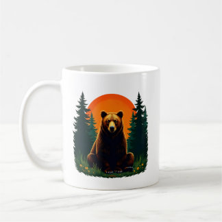 Mug Retro Wildlife Forest Bear Outdoors Nature 