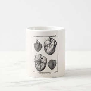 Mug Rétros coeurs cardiaques d'anatomie de coeur