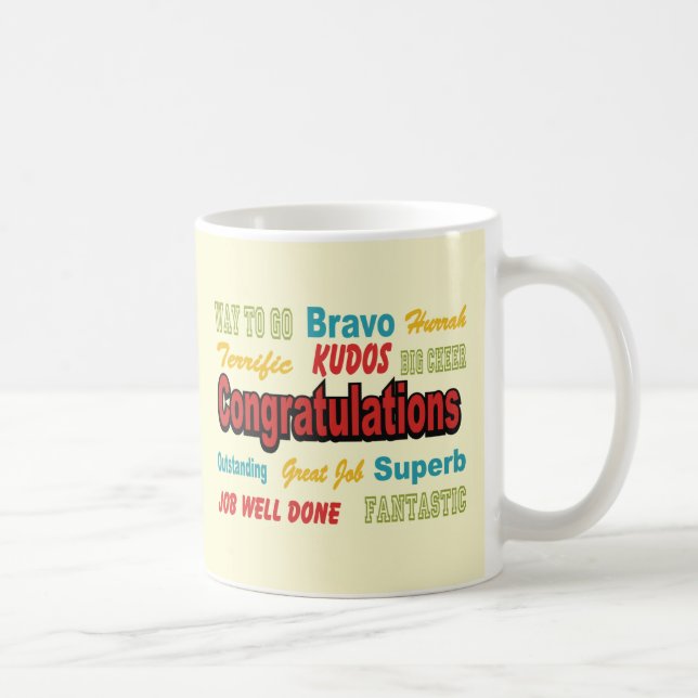 Mug Rétros couleurs de félicitations (Droite)