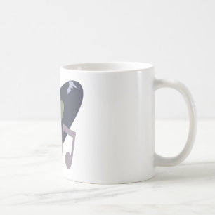 Mug Rétros couleurs d'original de disque et de note de