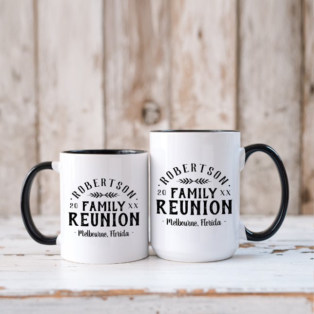 Mug Retrouvailles familiales personnalisées rustiques  (Créateur téléchargé)