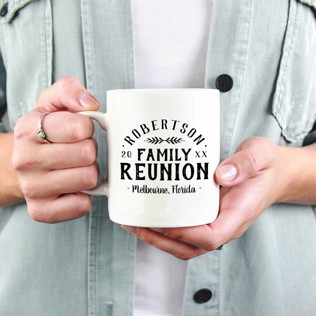 Mug Retrouvailles familiales personnalisées rustiques  (Créateur téléchargé)