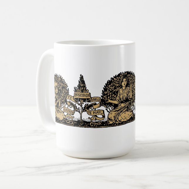 Mug Retrouvez Ye Rosebuds Victoria Era Citation (Devant gauche)