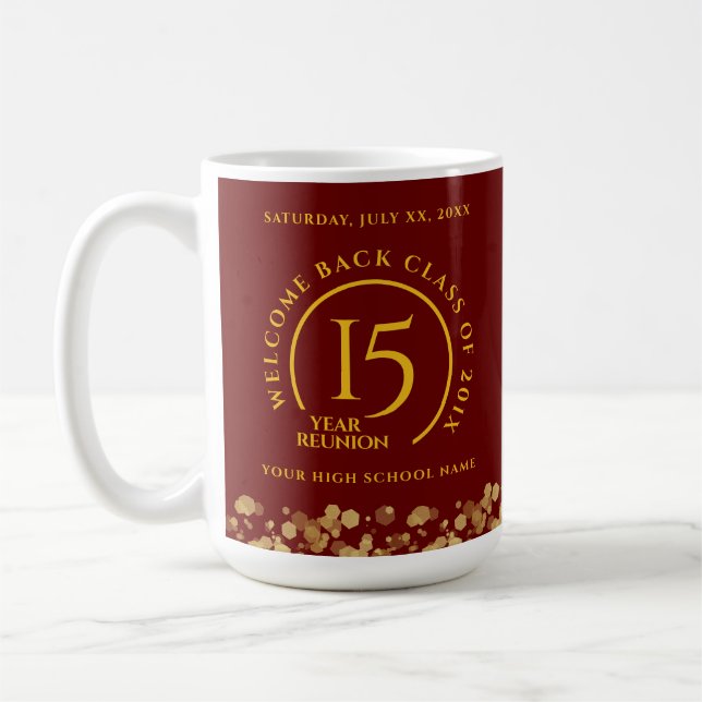 Mug Réunion de classe du collège Red & Gold School (Gauche)