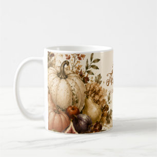 Mug Réunion de Thanksgiving pour la récolte rustique
