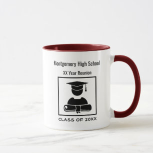 Mug Réunion du lycée sur mesure tout noir