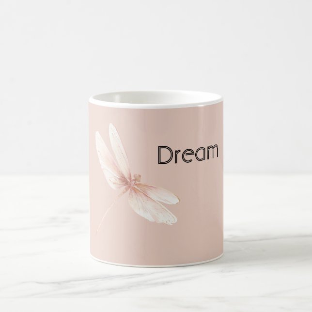 Mug Rêve de libellule pêche (Centre)