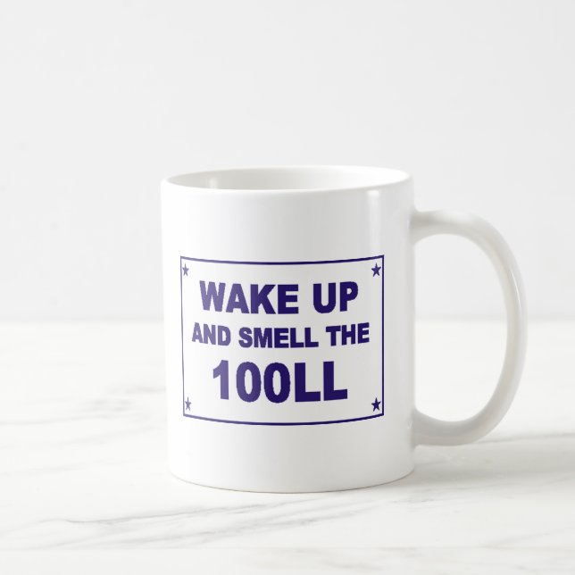 Mug Réveillez et sentez le 100LL (Droite)
