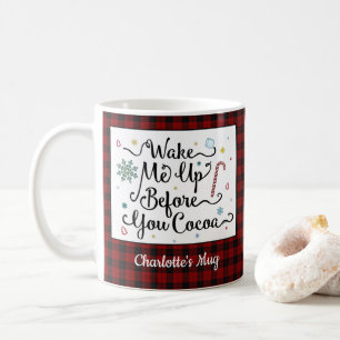 Mug Réveillez-Moi Avant Que Vous Cocacao Red Plaid No