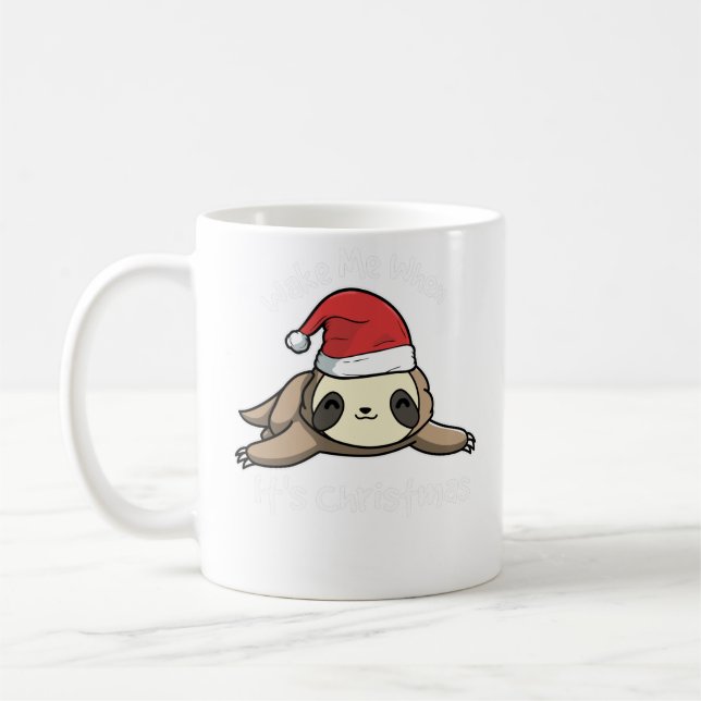 Mug Réveillez-moi vers le haut de quand c'est sucre de (Gauche)