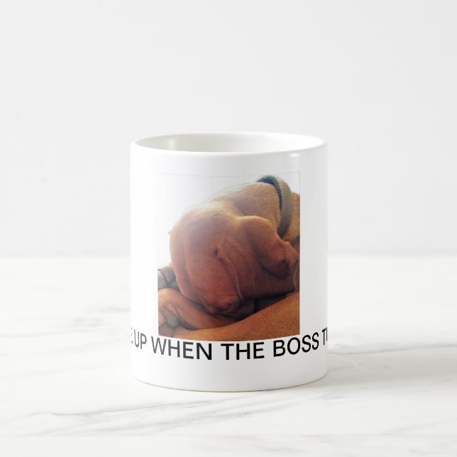 Mug Réveillez-moi vers le haut de quand le patron (Centre)