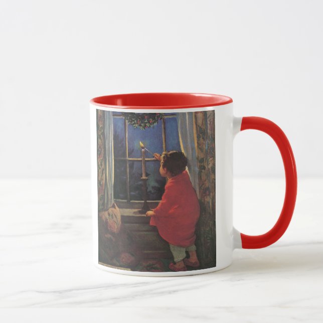 Mug Réveillon de Noël Vintage par Jessie Willcox Smith (Droite)